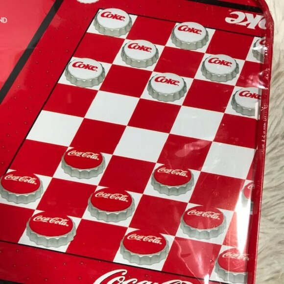 Vintage Coca-Cola Collector's Edition Checkers in Raised Logo Square Tin - Picture 8 of 12